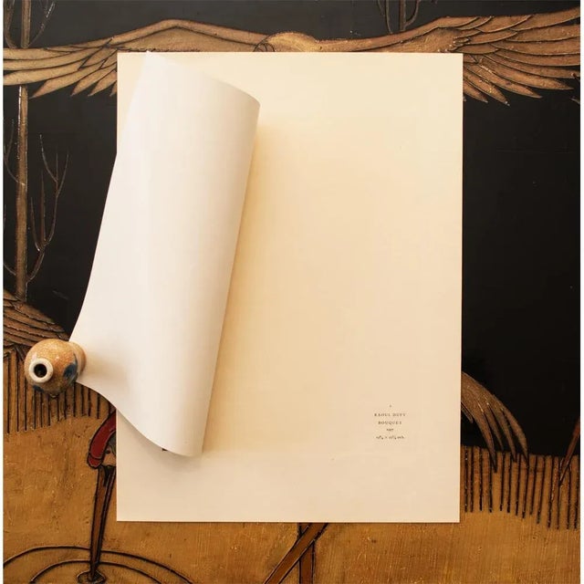 Raoul Dufy 1940s After Raoul Dufy "Bouquet", First Edition Period Swiss Offset Lithograph For Sale - Image 4 of 8