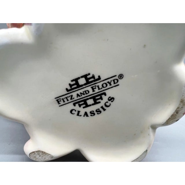 Fitz and Floyd Oceania Creamer & Sugar Bowl – Seashell & Seaweed Ceramic Set of 2 For Sale - Image 11 of 13