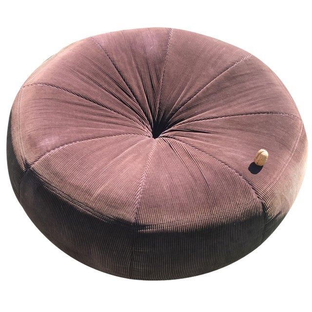 Large Vintage Pouf, 1960s For Sale