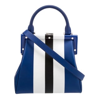 Perrin Paris Leather Top Handle Shoulder Crossbody Bag For Sale