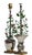 Traditional Vintage Tole Floral Topiary Silver Plate Cache Pot Table Lamp - A Pair For Sale - Image 3 of 18