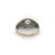 1920s 1920s Art Deco Platinum Diamond Emerald and Pave Diamond Ring, Size 7.5 For Sale - Image 5 of 10