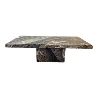 Late 20th Century Vintage Italian Cipollino Ondoulato Rosso Marble Coffee Table For Sale