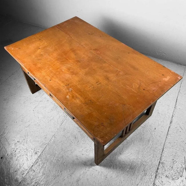 Wood Japanese Shosai-Ki Writing Desk, 1940s For Sale - Image 7 of 10
