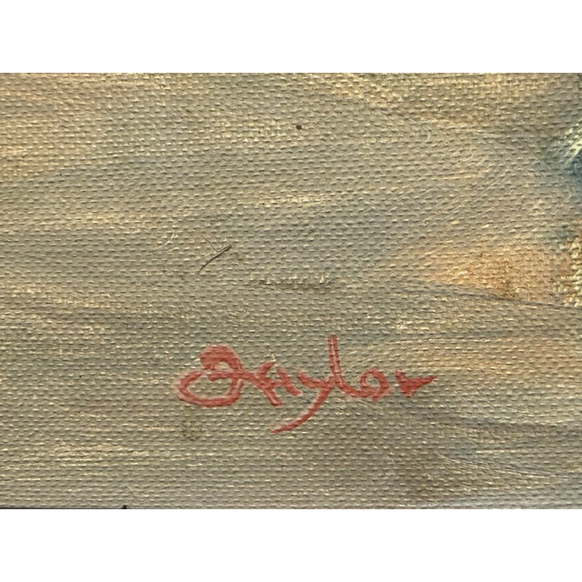 Taylor Oil Painting of Harbor Boats, Signed For Sale - Image 11 of 12