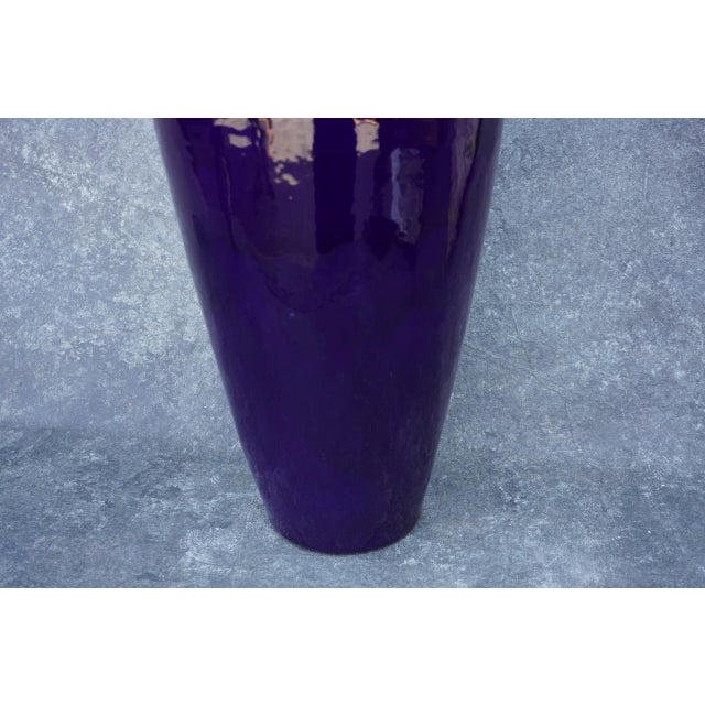 1930s 1930s Italian Terra Cotta Co Cobalt Garden Vase For Sale - Image 5 of 5