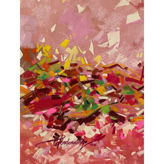 Watercolor and pastel on heavy paper by Washington State artist Susan Flora Glendenning (born 1948.) Signed lower left....