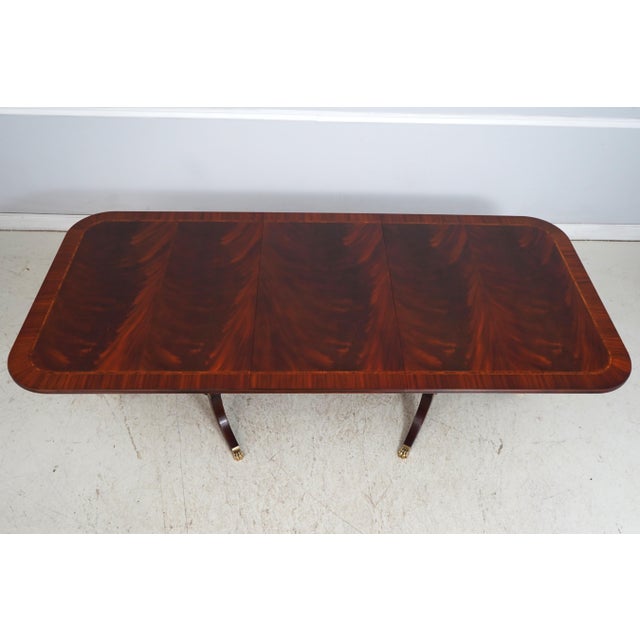 Henkel Harris Model 2276 Flame Mahogany Dining Room Table For Sale - Image 12 of 18