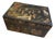 Vintage Black Chinese Lacquered Wood Blanket Chest With Hand-Painted Figural Scenes. For Sale