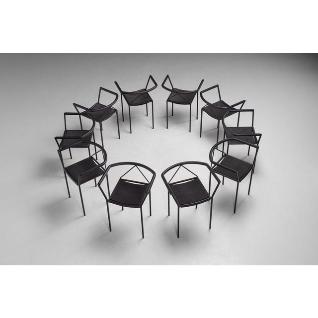 Armchairs by Maurizio Peregalli for Zeus, Italy, 1984, Set of 10 For Sale - Image 3 of 18