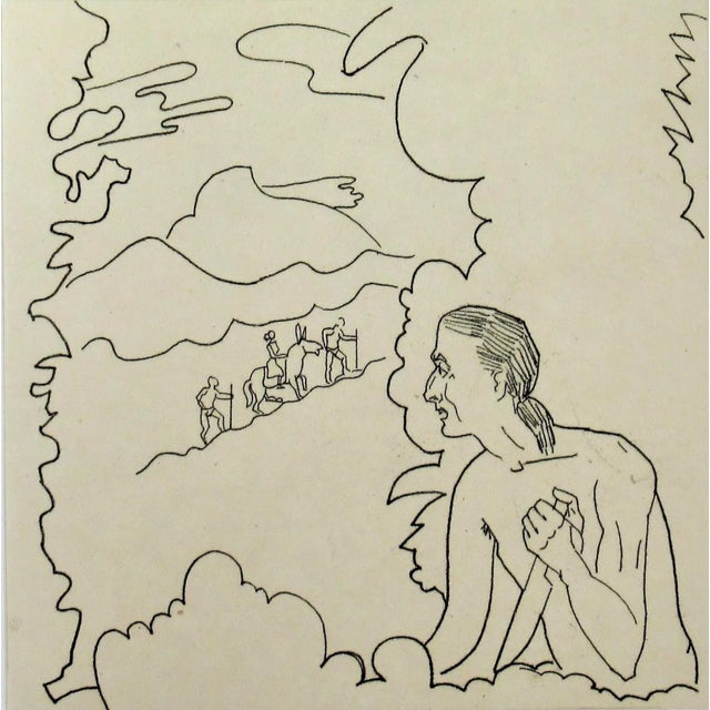 This artwork titled "Three Questions #III" 2003 is an original soft ground etching on Somerset paper by American artist...