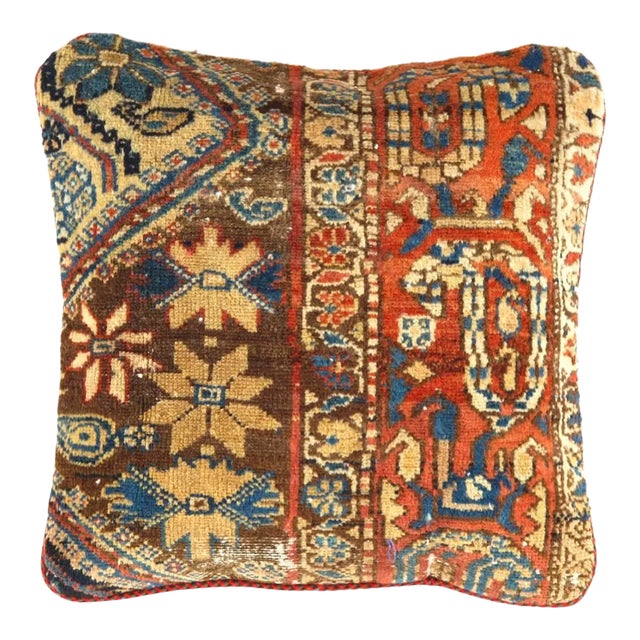 Pasargad Vintage Hand Knotted Rug Pillow For Sale