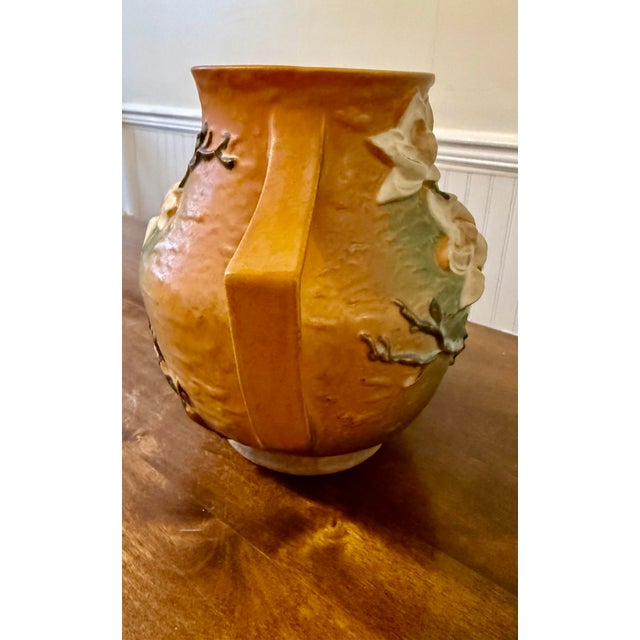 Ceramic Roseville Magnolia Terra Cotta Vase For Sale - Image 7 of 12