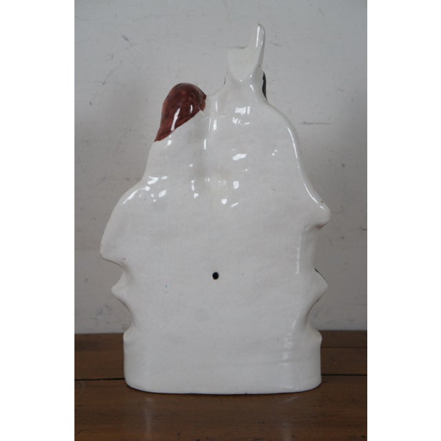 Antique Late 19th Century Staffordshire Porcelain Figurine Faux Clock Scottish Couple For Sale - Image 6 of 13
