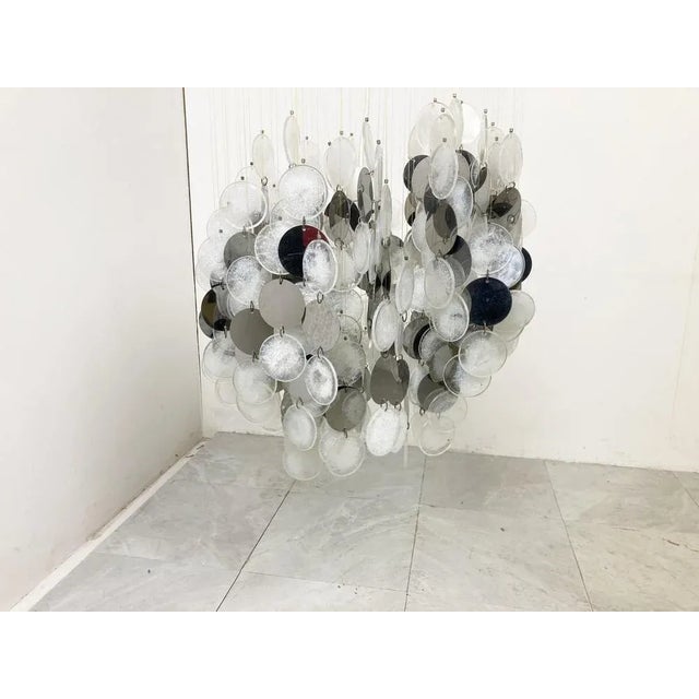 Glass Mid-Century Glass Chandelier, 1970s For Sale - Image 7 of 11