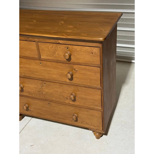 Wood Antique Pine Two Over Three Drawers - Chest of Drawers From England For Sale - Image 7 of 18