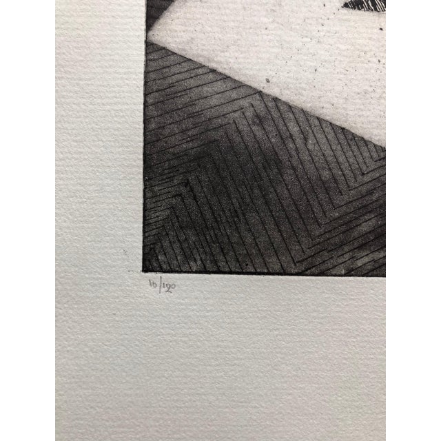 1960s Jean Deyrolle, French Avant Garde Bold Abstract Geometric Aquatint Etching Op Art Kinetic For Sale - Image 5 of 10