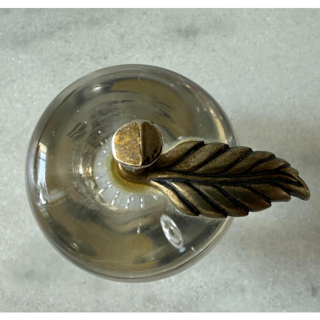 Mid 20th Century Vintage Apple Shaped Blown Glass Paper Weight For Sale - Image 5 of 7