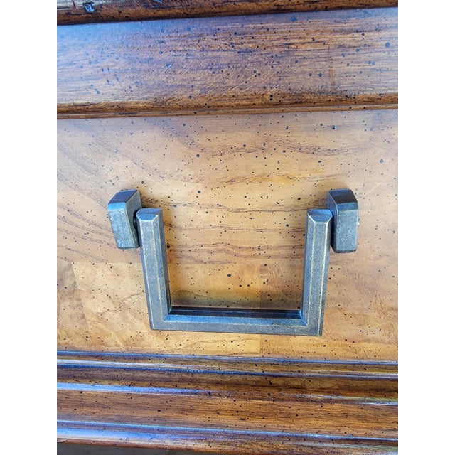 1990s Modern Wood Highboy Dresser. For Sale - Image 14 of 18