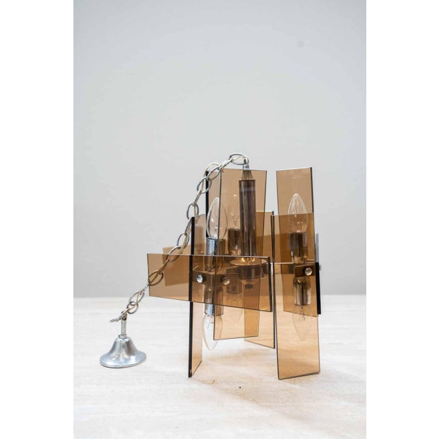 Orange Glass Ceiling Lamps, 1970s, Set of 2 For Sale - Image 3 of 15