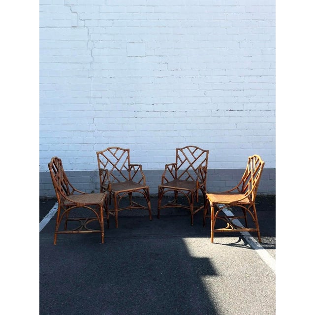 Chippendale Bamboo Dining Set, Italy, 1970s, Set of 6 For Sale - Image 16 of 18