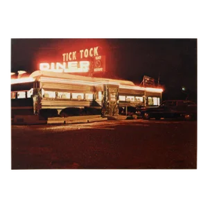 Tick Tock Diner, John Baeder Screenprint, Signed and Numbered in Pencil