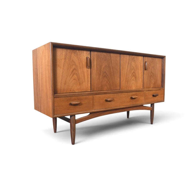Brown Small G Plan "Scandinavian Range" Credenza in Teak For Sale - Image 8 of 8