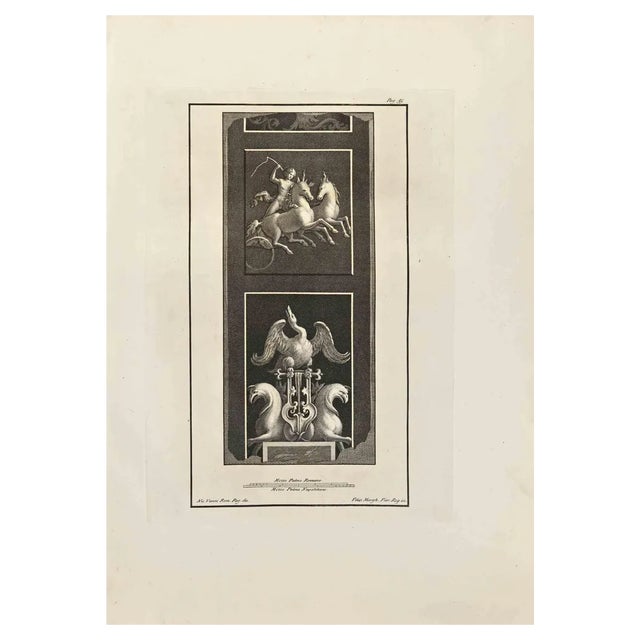 Filippo Morghen, Hermes and Hippogriff, Etching, 18th Century For Sale