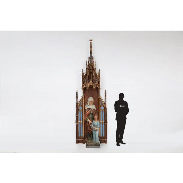 An imposing and exquisitely detailed Neo‑Gothic wooden steeple from France, dating to the early 19th century, this...