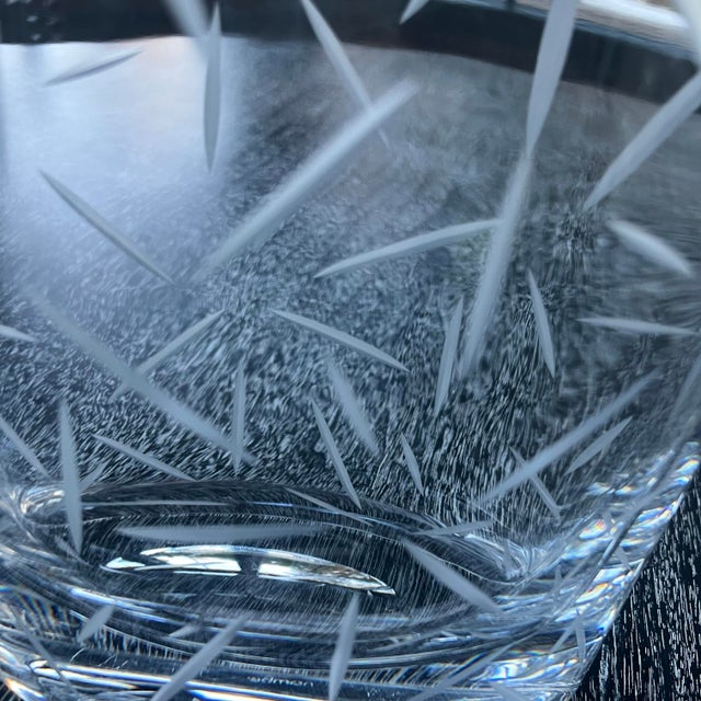 Late 20th Century Late 20th Century Nambe Crystal Pocket Vase With Confetti Like Etching For Sale - Image 5 of 10