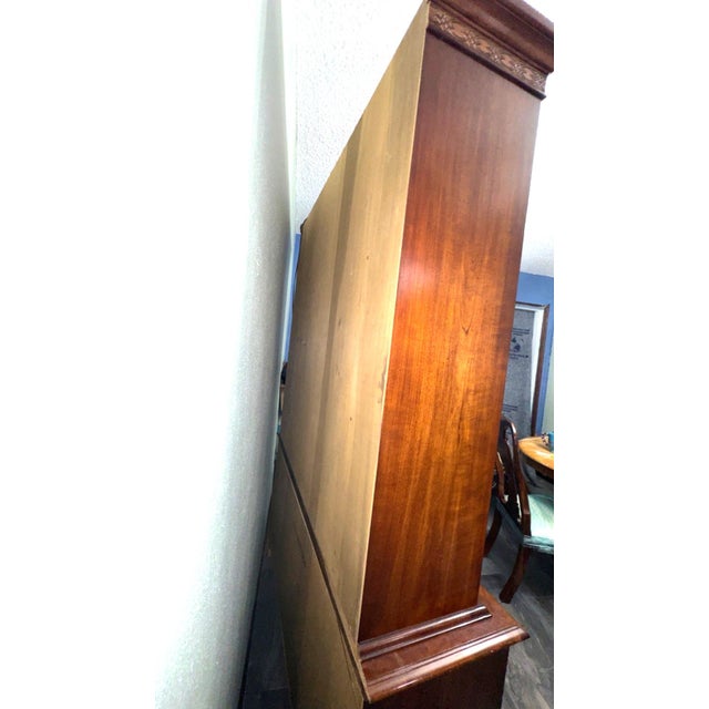 1990s National Mountain Airy Mahogany 2 Piece China Cabinet For Sale - Image 9 of 12
