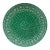 English Green Majolica Plate Circa 1890 For Sale