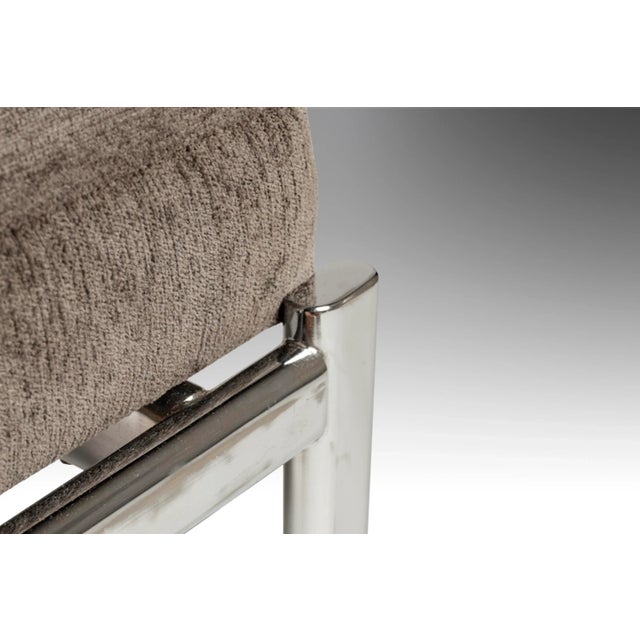 Chrome Circa 1970s Ilmari Tapiovaara for Stendig Chrome Frame Three Seat Bench For Sale - Image 8 of 12