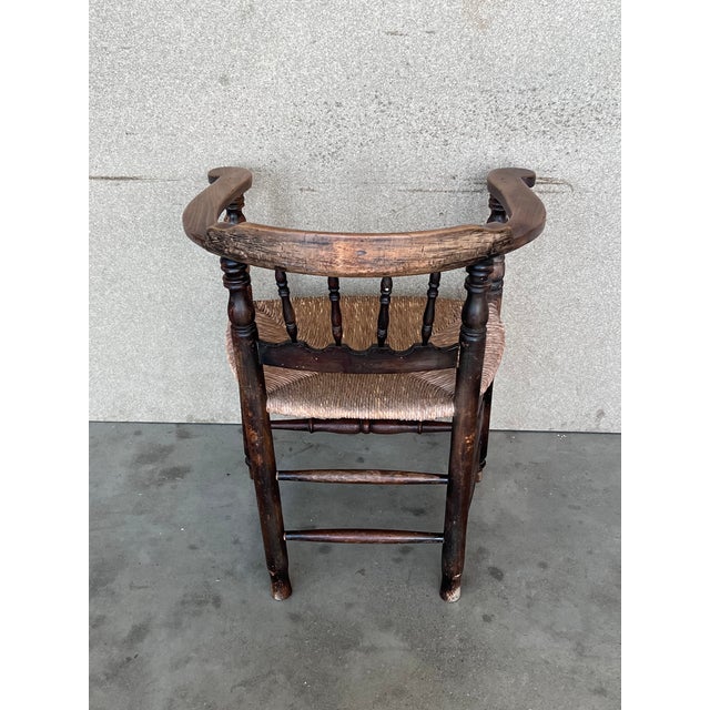 Pair of Spanish Horseshoe Back and Cane Armchairs For Sale - Image 9 of 13