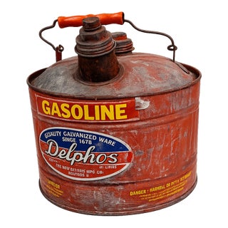 Vintage Galvanized Gasoline Can For Sale