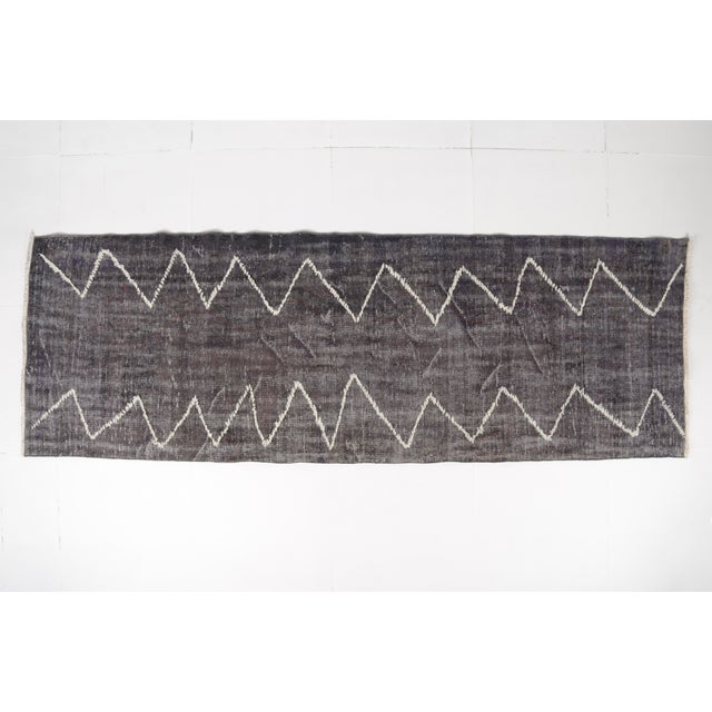 Mid 20th Century Anatolian Kurdish Wool Runner Carpet For Sale - Image 6 of 9