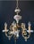 Antique Chandelier in Ceramic and Brass, 1960s For Sale - Image 3 of 11
