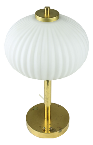 Mid-Century Brass & Glass Table Lamp