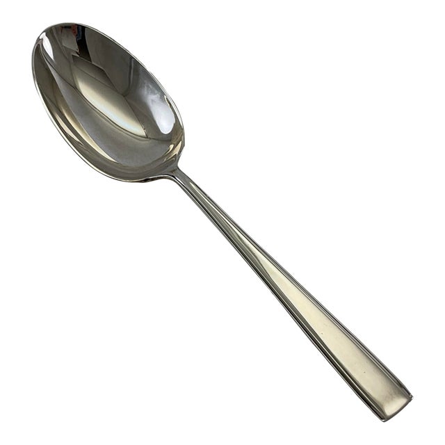 Silver Large Serving Spoon, Leighton. For Sale