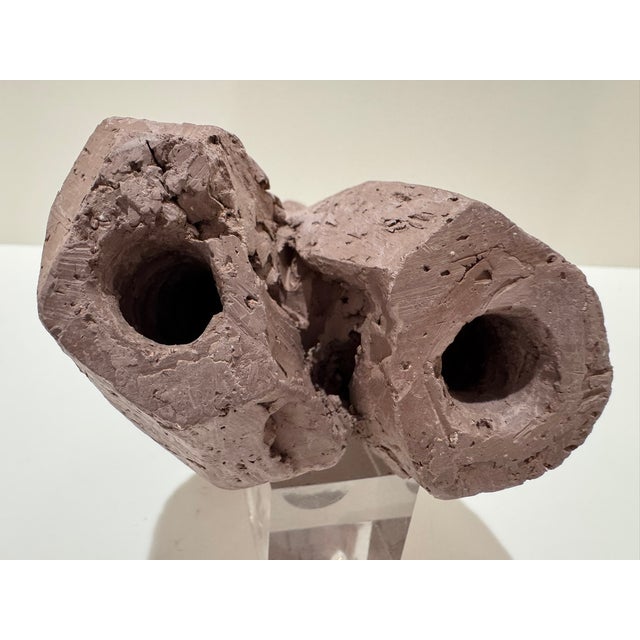 Original terra cotta sculpture by Larry Mohr, purchased directly from the artist’s estate. This vertical, abstracted...