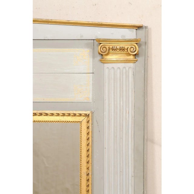 Wood French Overmantle Mirror, 19th Century For Sale - Image 7 of 10