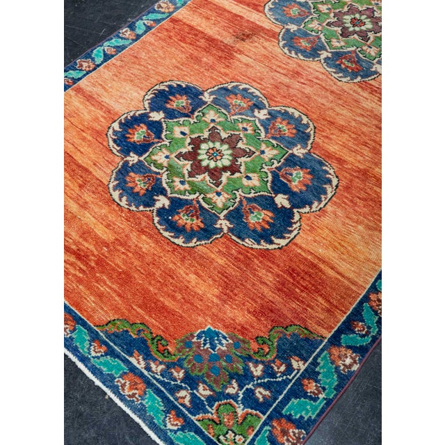 Textile Turkish Vintage Rug 4'5" x 10' #21408 For Sale - Image 7 of 8