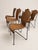 Wood Mid-Century Wicker and Iron Dining Chairs attributed to Frederic Weinberg, 1950s, Set of 6 For Sale - Image 7 of 16