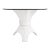 Vintage Sculptural Rattan Pedestal Table With Rounded Square Glass Top For Sale