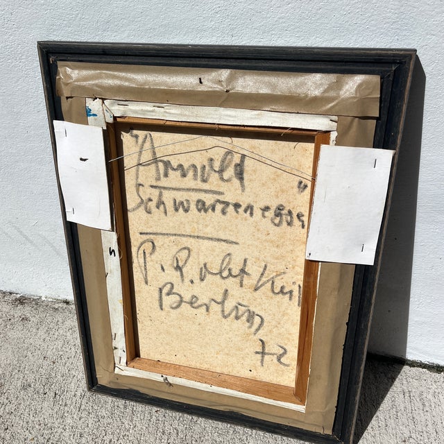 1972 Abstract Portrait Painting of Arnold Schwarzenegger by Peter Robert Keil, Framed For Sale - Image 10 of 12