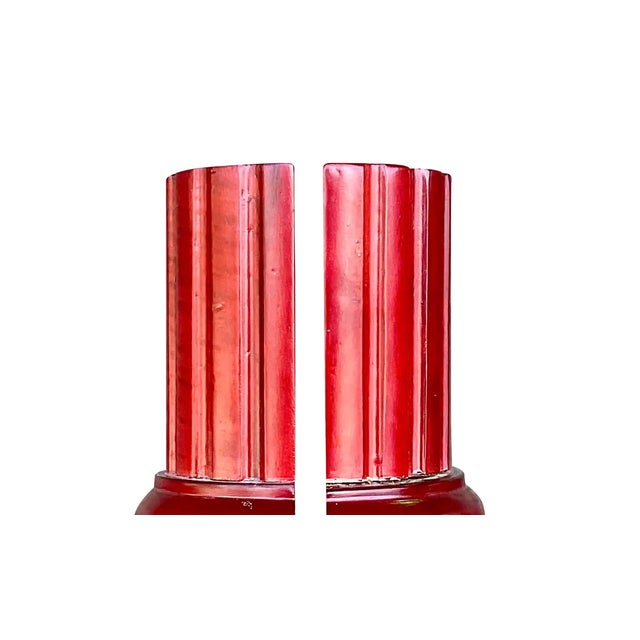 Vintage Contemporary Carved Column Bookends- a Pair For Sale - Image 9 of 12