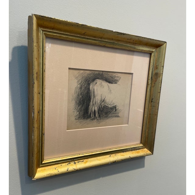 English 19th Century Back End of a Cow Drawing For Sale - Image 3 of 5