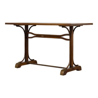 French Thonet Style Bentwood Bistro Dining Table For Sale
