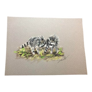 "Besties" Original Colored Pencil Drawing by Nancy Smith For Sale