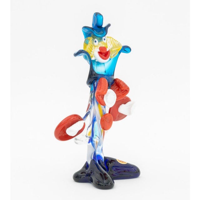 Mid 20th Century Murano Art Glass Clown Sculptures, 2 For Sale - Image 5 of 17